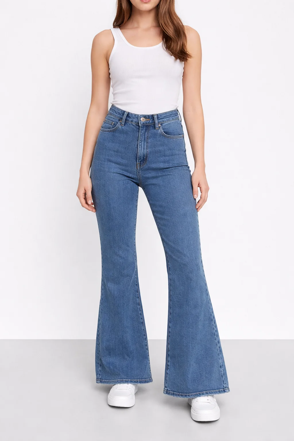 spodnie damskie  - Nmkareen Hw Flare Leg Jeans