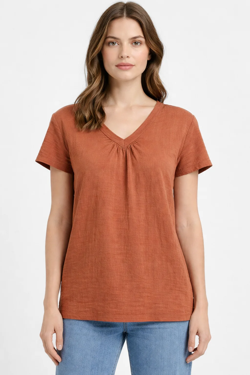 top damski  - JDYGRY S/S TOP WVN