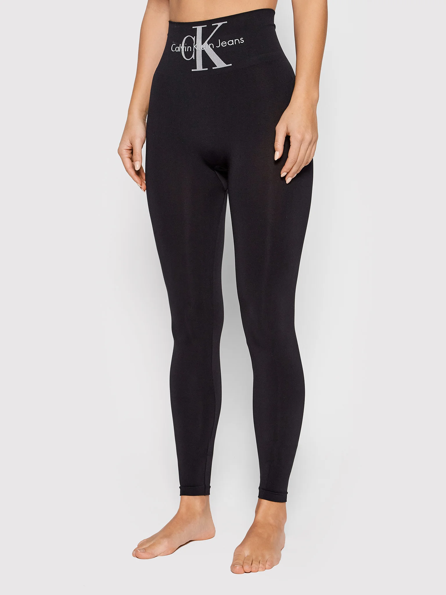 women's trousers  - HIGH-WAIST LOGO Slim Fit
