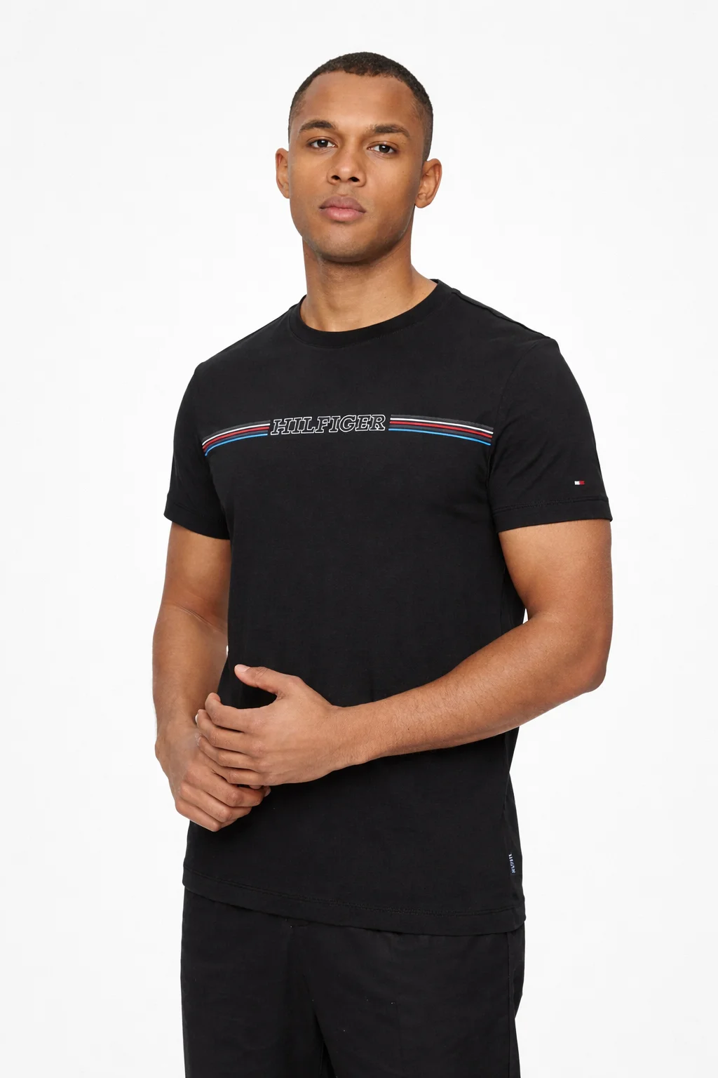 t-shirt męski  - T-Shirt Stripe Chest Regular Fit